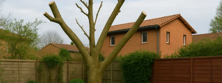 arbre élagué dans un jardin de Franconville